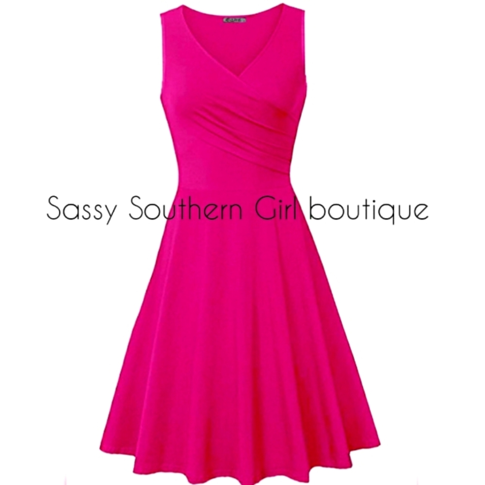 ⭐🆕 Barbie pink wrap dress